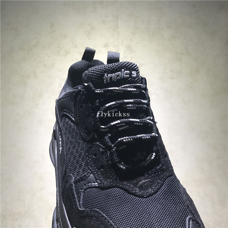 Balenciaga 2017 Fall Winter Triple-S Sneakers All Black